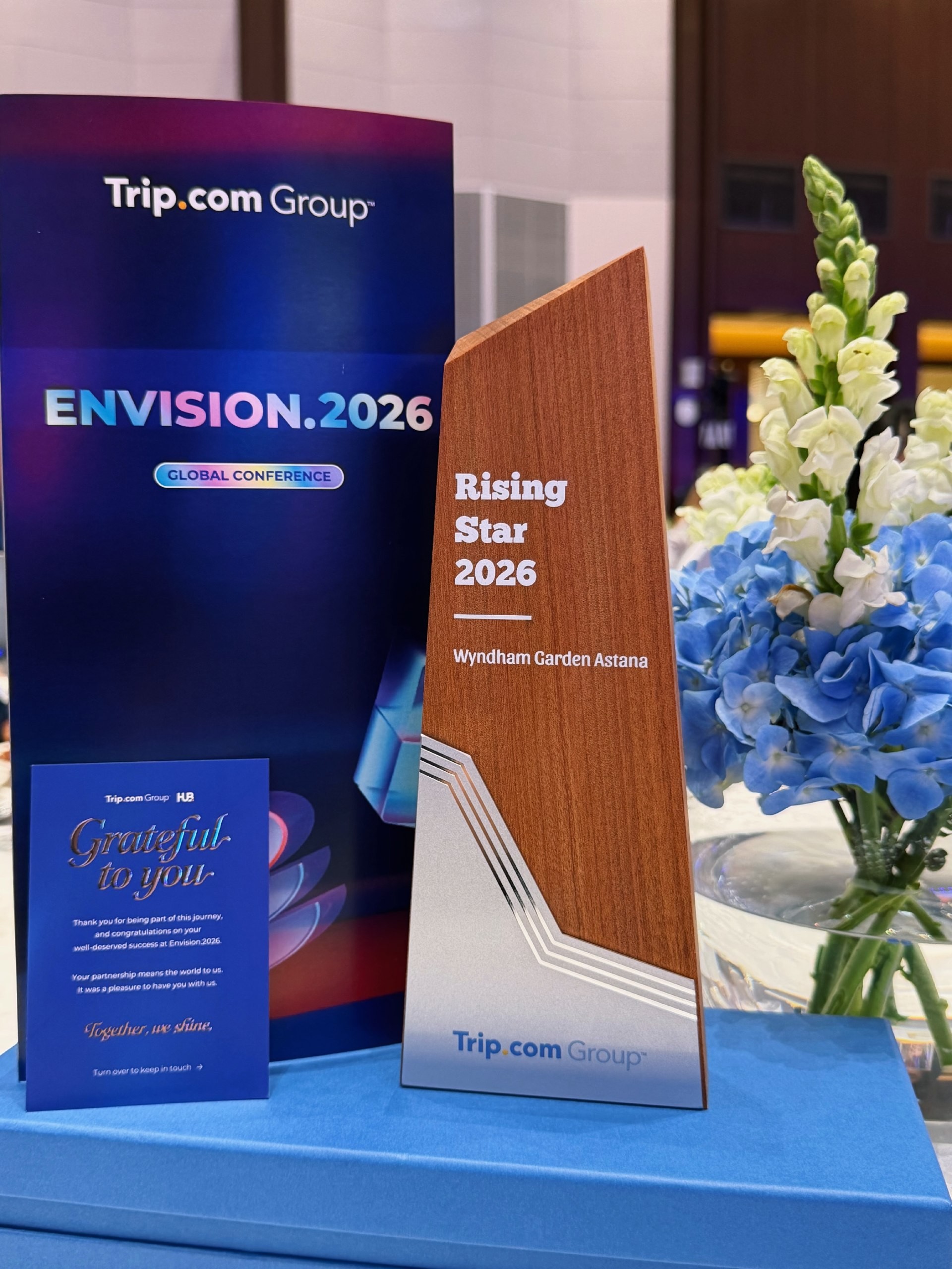 Wyndham Garden Astana получил международную награду Trip.com Group  — 2